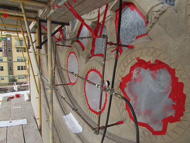 Structural Focus engineered a system to reinforce the Rose Window's cast frame