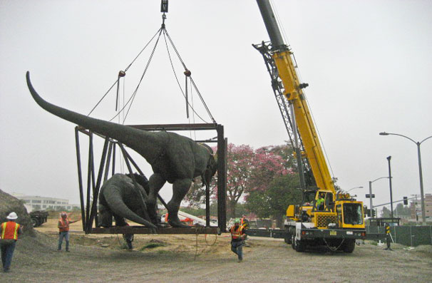 Taking the dinos out for a walk.