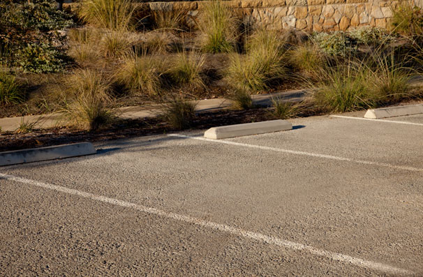 The new parking areas and walkways at Westmont College utilize a pervious concrete that MATT had researched and found to be suitably durable.