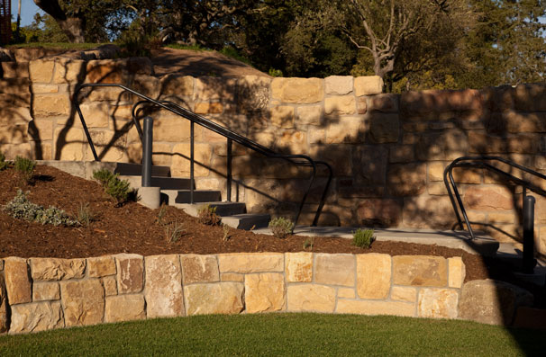 Sitework at Westmont College included landscaping and retaining walls.