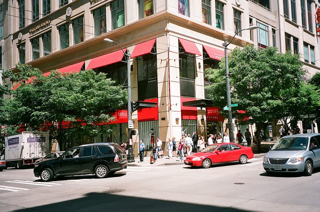 MATT construction Barney's New York Seattle Exterior Corner View