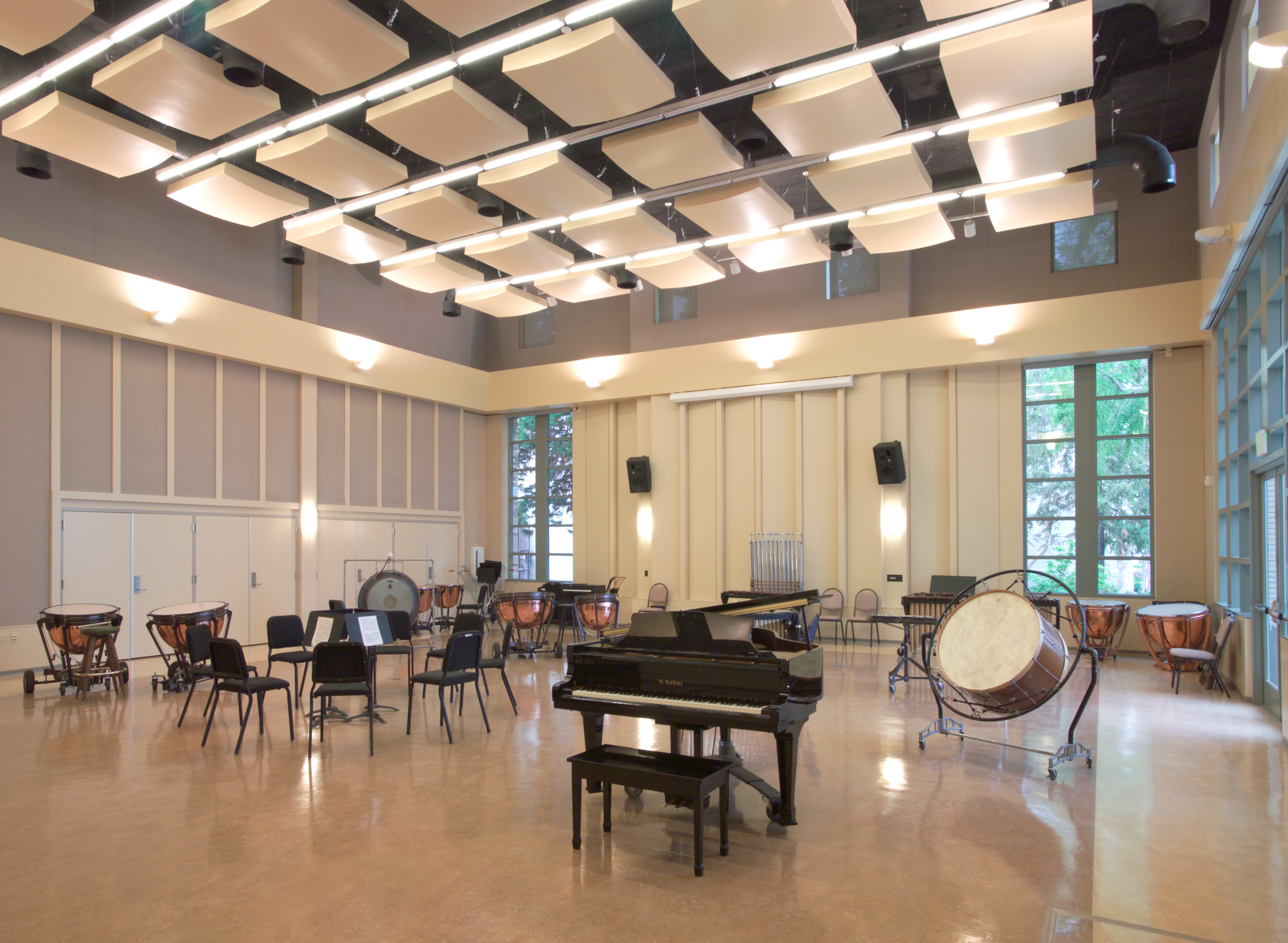 Chapman University Oliphant Hall Interior Concert Room matt construction