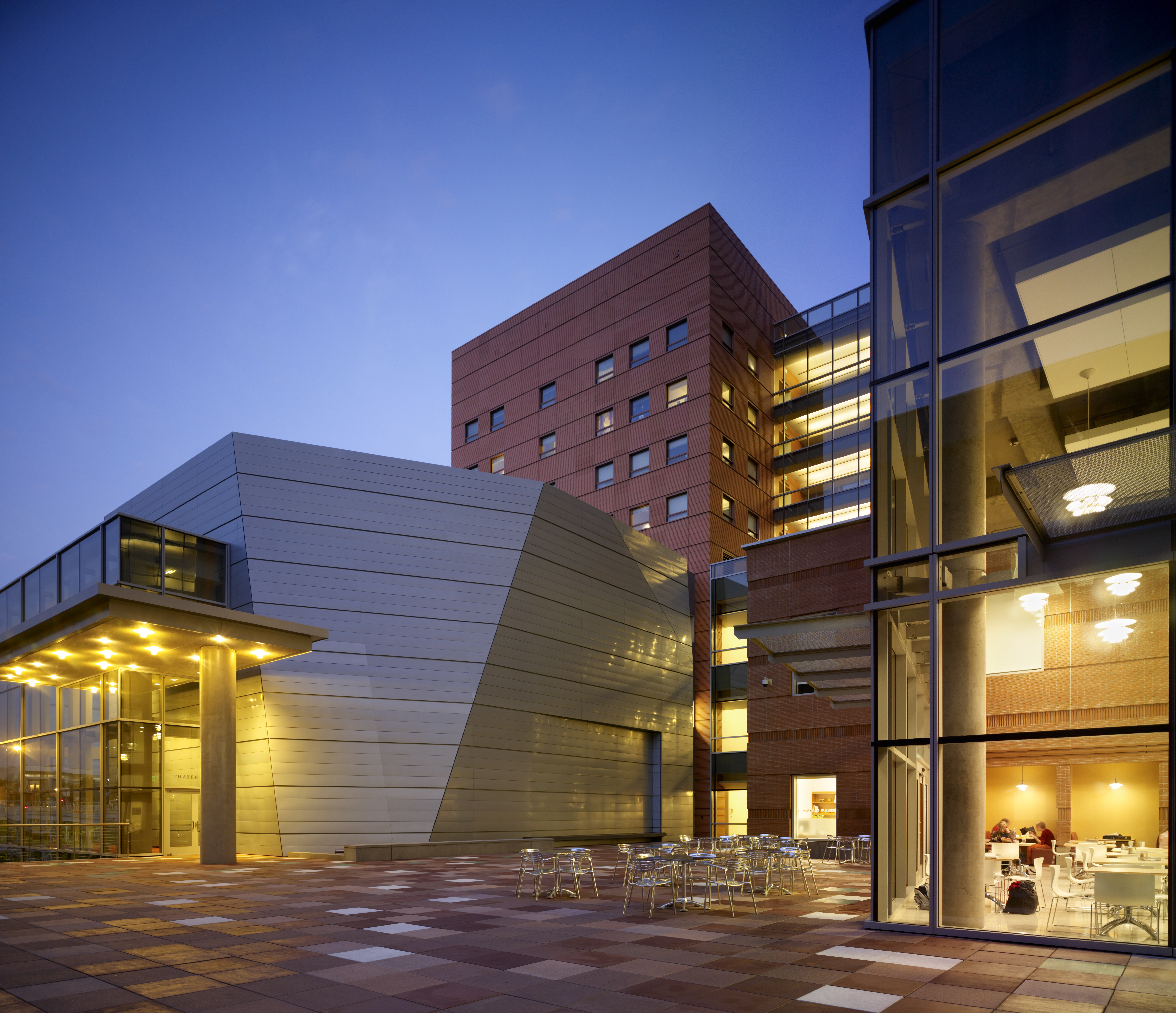 MATT construction The Colburn School Exterior Plaza Night