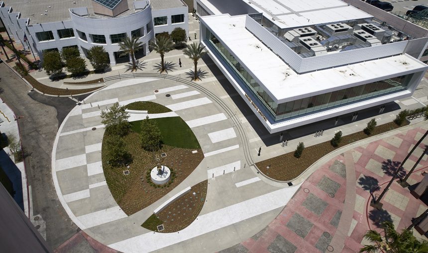 MATT construction television academy saban media center exterior aerial