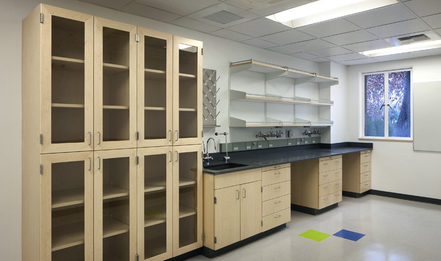 MATT construction Caltech Shapiro Lab Interior counter storage