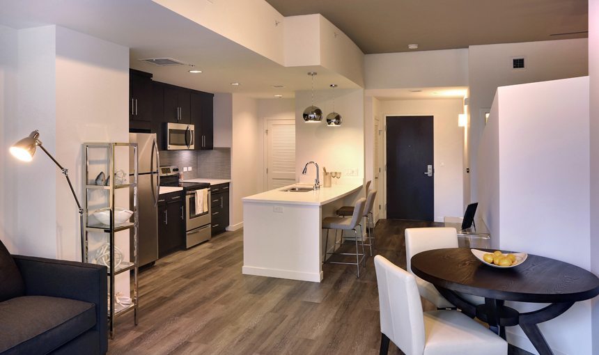 MATT construction 8th & Hope Interior Apartment Kitchen