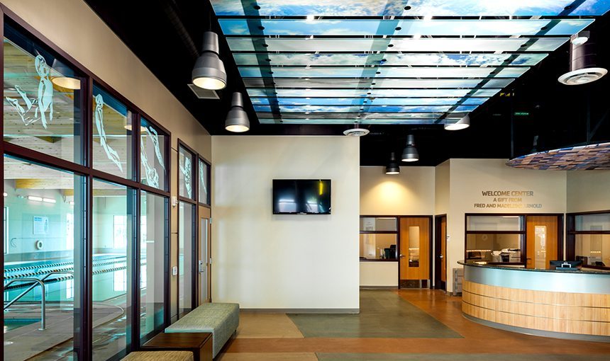 MATT construction Anderson Munger YMCA Interior Lobby
