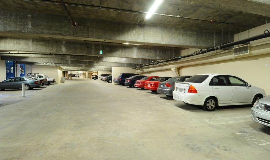 MATT construction Harvard Westlake Middle School Parking Structure Interior