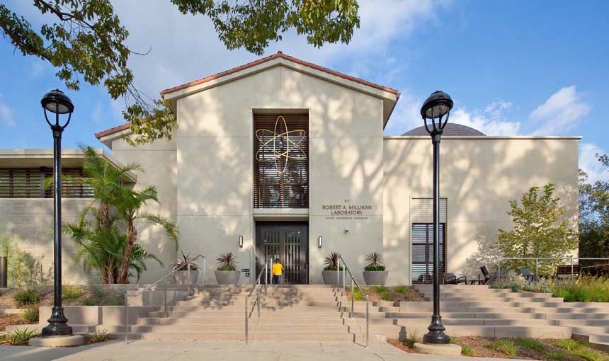 MATT construction Pomona College Millikan Laboratory Exterior Front Entrance