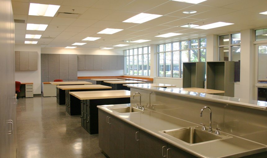 MATT construction Mater Dei High School Visual arts building interior classroom