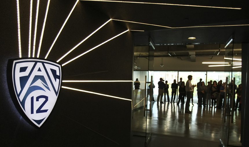 MATT construction Pac-12 Network Studio Interior Logo Signage