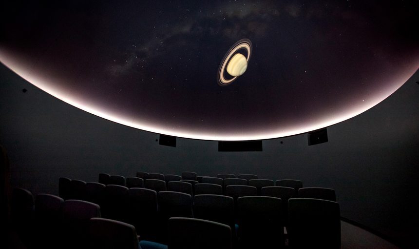 MATT construction Pomona College Millikan Laboratory Andrew Science Hall interior planetarium