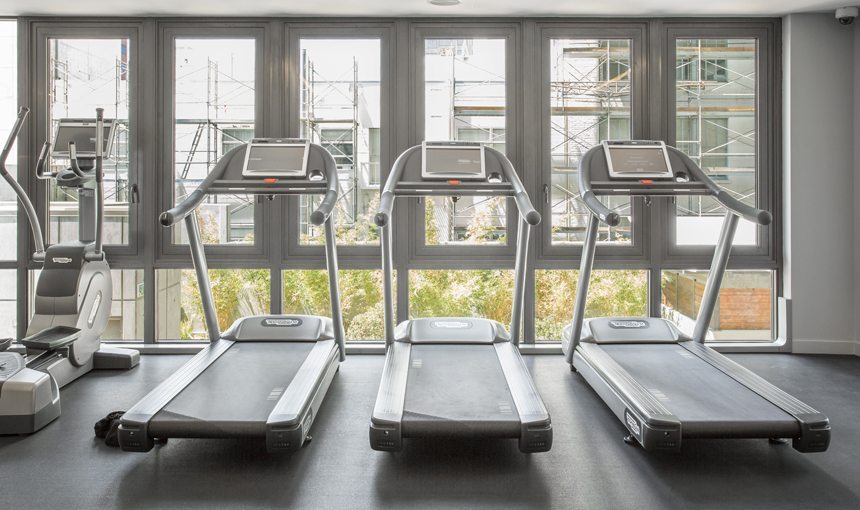 MATT construction 8th & Hope Interior fitness center