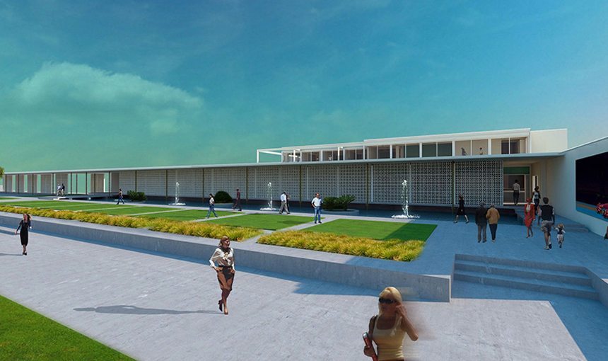 MATT construction A Noise Within Theater Pasadena Exterior Rendering