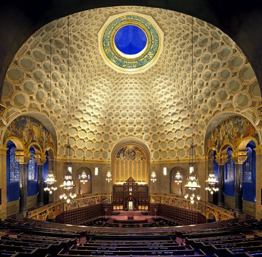 MATT construction Wilshire Boulevard Temple Interior Dome second floor