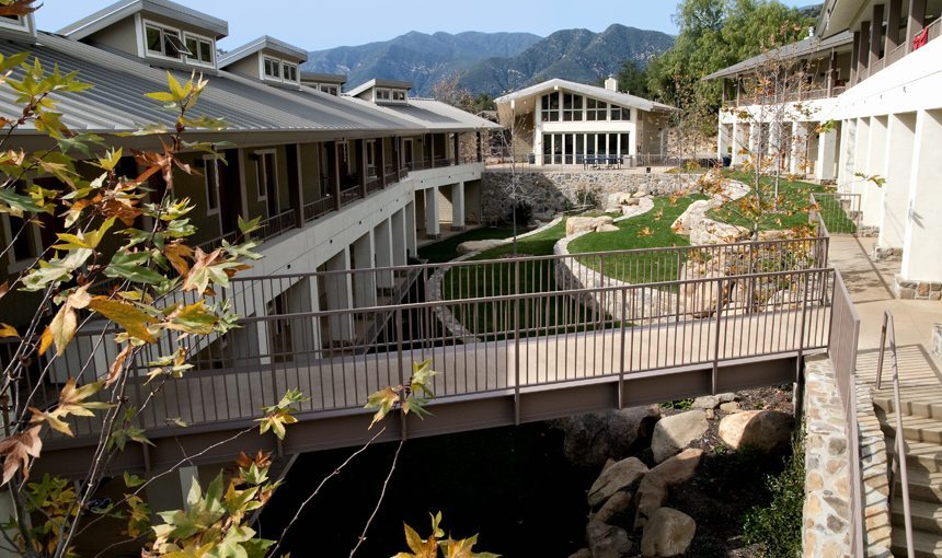 MATT construction Thacher School Hill Dormitories Exterior Walkway