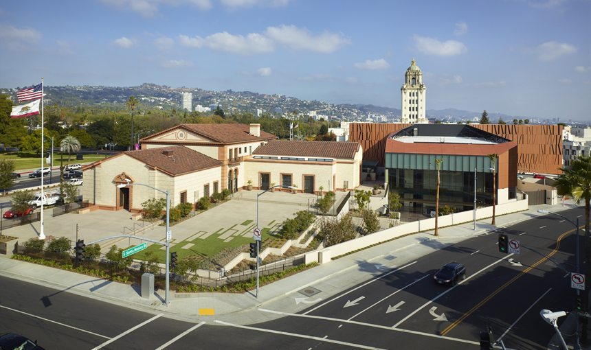 MATT construction Wallis Annenberg Center For the Performing Arts Exterior Aerial