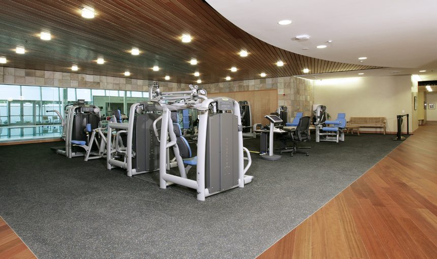 MATT construction Saban Center for Health and Wellness Interior Gym