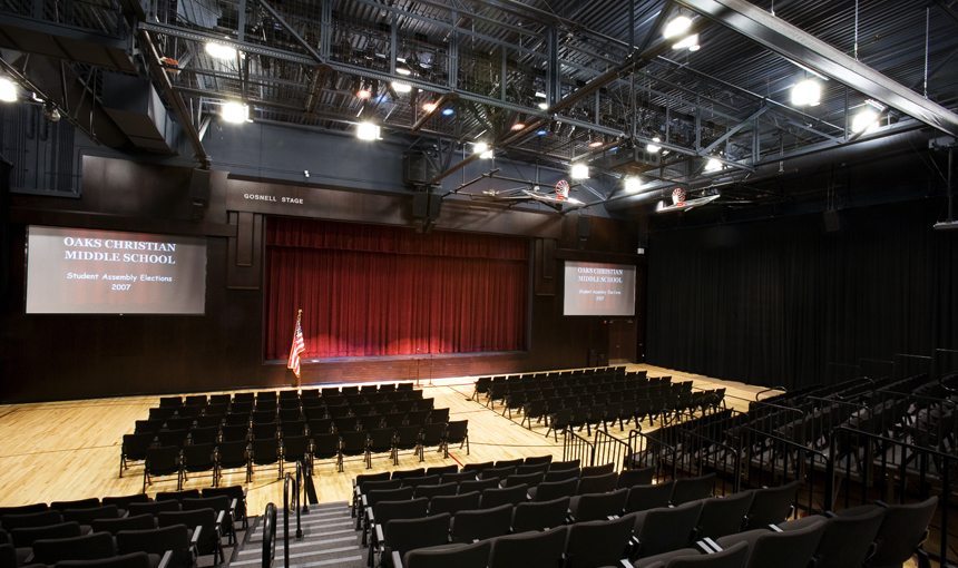 MATT construction Oaks Christian High School Interior Theater