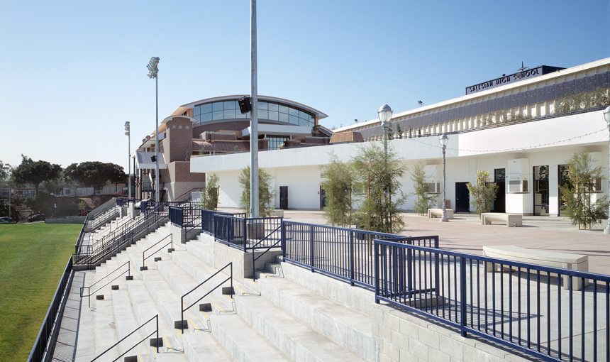 MATT construction Salesian High School Gymnasium and Field Exterior Bleachers