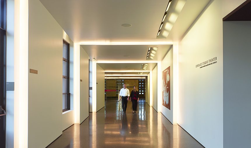 MATT construction Wallis Annenberg Center For the Performing Arts Interior Hallway