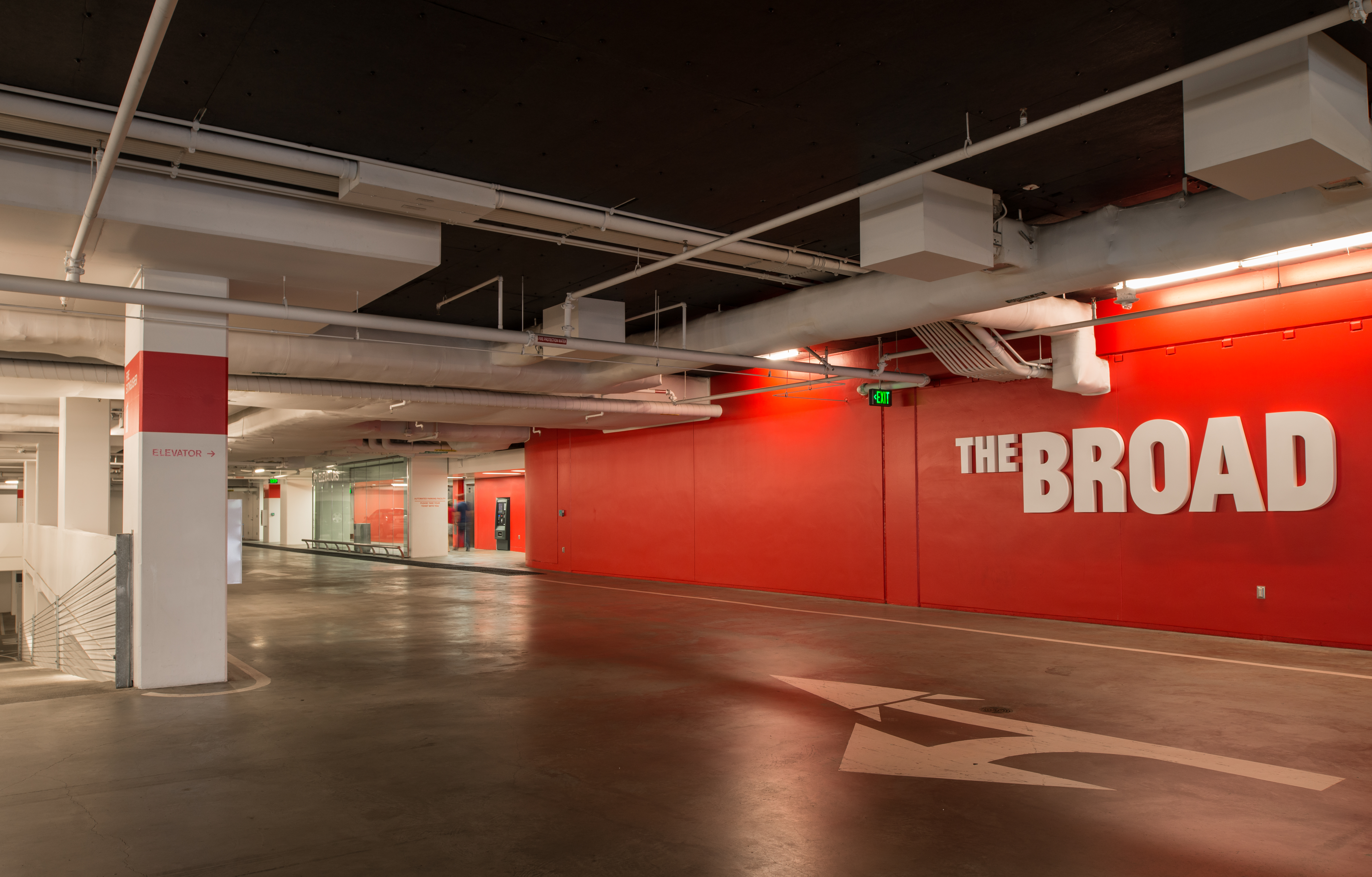 MATT construction The Broad Parking Garage interior logo