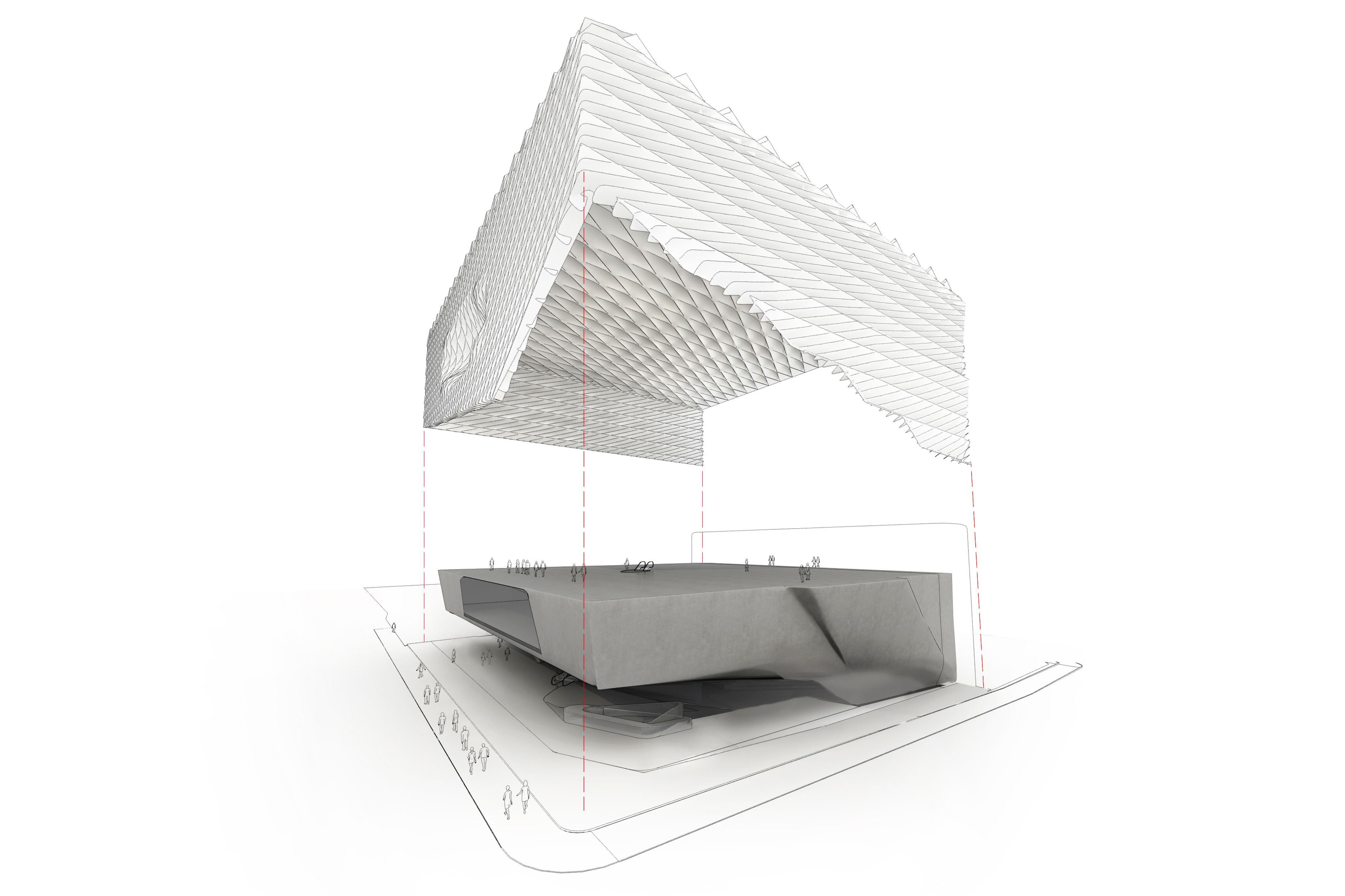 matt construction The Broad Collection Concept Diagram Diller Scofidio Renfro