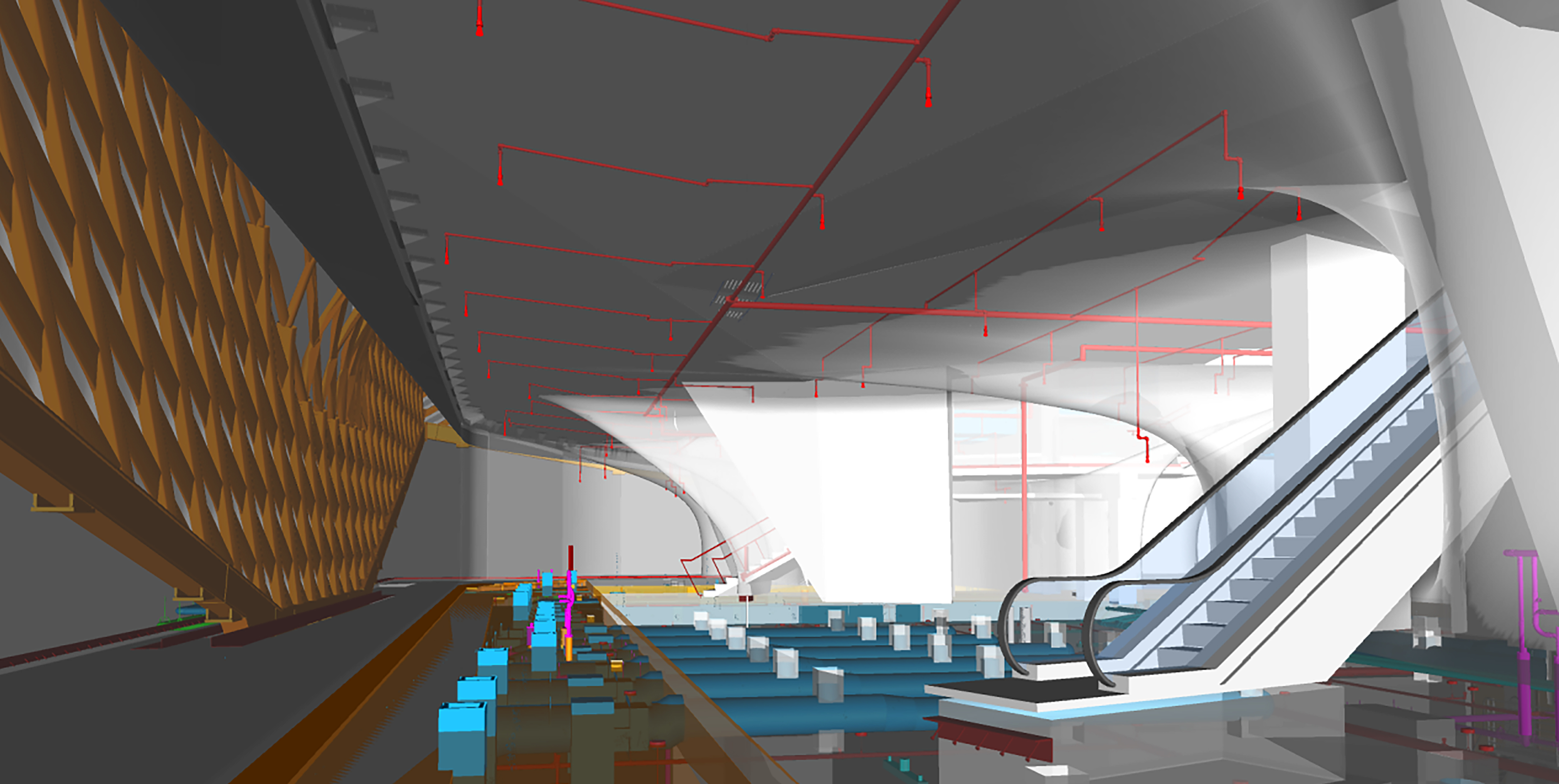 matt construction broad museum bim rendering interior los angeles