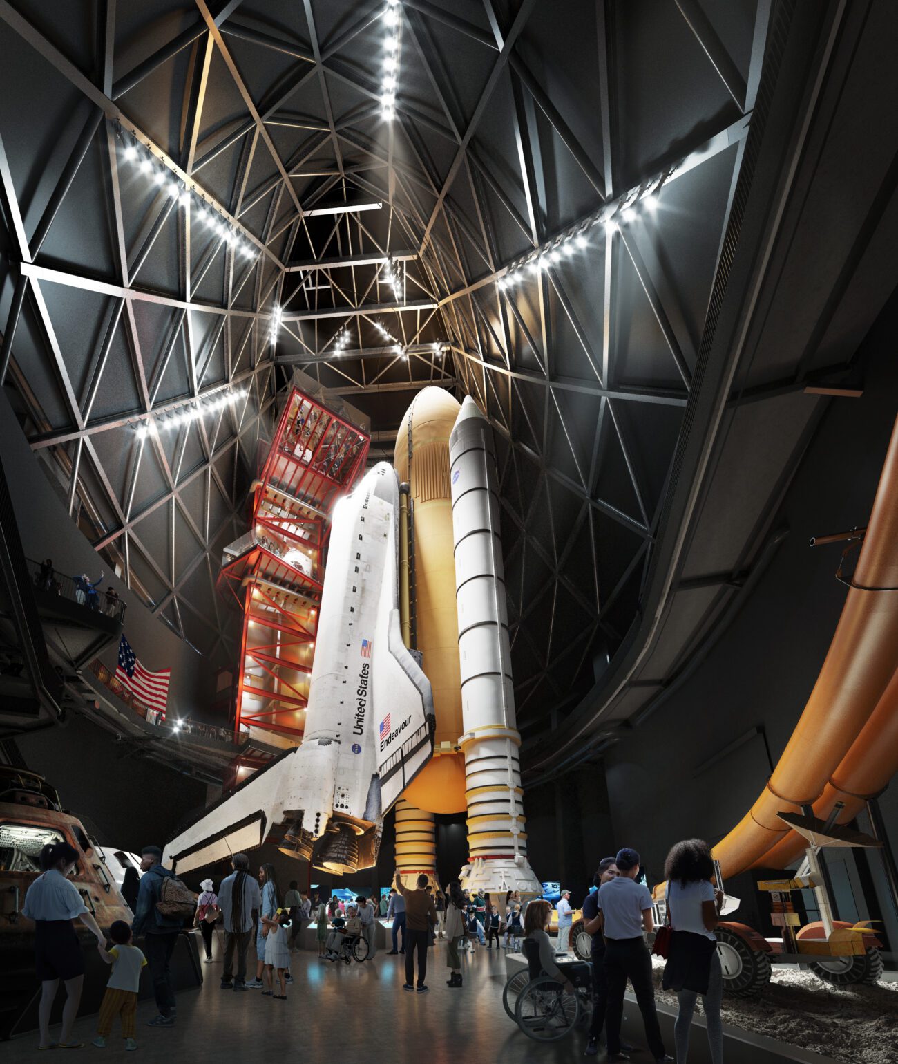 Rendering of Samuel Oschin Air and Space Center 